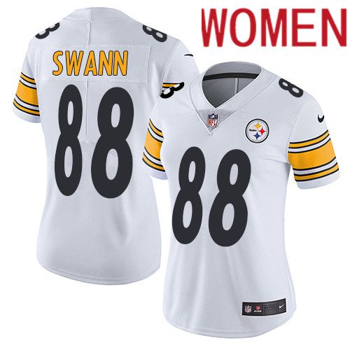 Cheap Women Pittsburgh Steelers 88 Lynn Swann Nike White Vapor Limited NFL Jersey